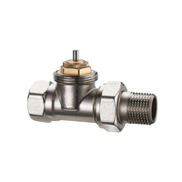 Vanne de radiateur thermostatique de contrôle de température nickelée DN15 laiton