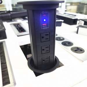 Prise de courant américaine 100mm <span class=keywords><strong>plan</strong></span> de <span class=keywords><strong>travail</strong></span> de <span class=keywords><strong>cuisine</strong></span> motorisé prise de tour de levage électrique avec prise de charge sans fil USBA 20W USB-C haut - Product Image 6