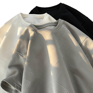 Finch May OEM Biểu <span class=keywords><strong>T</strong></span>ượng <span class=keywords><strong>T</strong></span>ùy Chỉnh Thiế<span class=keywords><strong>t</strong></span> Kế Bán Buôn New Loose Kích Thước Lớn Waffle Năm Điểm Tay Áo Thoáng Khí <span class=keywords><strong>T</strong></span> Áo Sơ Mi - Product Image 1