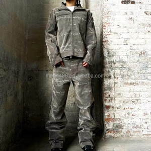 Custom Laser Print Logo Denim Jacket <b>Tracksuit</b> Set Fashion Vintage Men Denim Jackets and Jeans Pants Men Jeans Men <b>Tracksuits</b> - Product Image 1