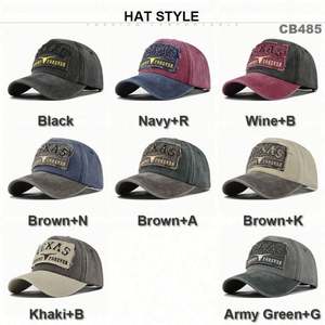 Gorras de Béisbol Estilo Americano Deportivo Personalizadas de Fábrica, 100% Algodón, Estilo Vintage Desgastado con Parches Bordados - Product Image 2