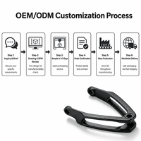 Services d'usinage CNC ISO 9001 pour accessoires de cadre de vélo en acier au carbone, aluminium et acier inoxydable avec fraisage et polissage