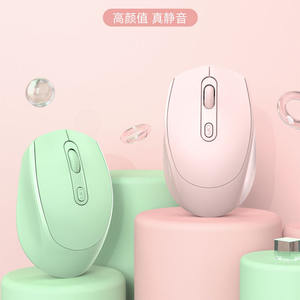 Souris sans fil 2.4G Bluetooth, Rechargeable, optique silencieuse, 4 boutons, double mode, pour ordinateur portable, design couleur Macaron - Product Image 4