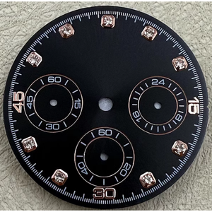 Esfera de Reloj Panda Diamond Face de 29.5mm, Multifunción, Cronógrafo, Nuevo Movimiento de Cuarzo, Accesorios para Piezas de Reloj VK63 - Product Image 6