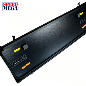 Couverture de benne rigide pliable en trois parties pour Ford F-150, benne de 5,5 pieds, en aluminium noir mat, résistante aux intempéries, sans perçage - Product Image 5