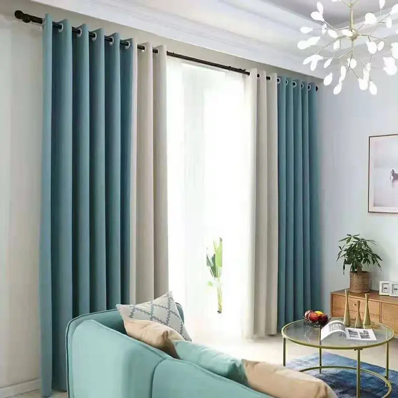 Qiaozeデザインカーテン窓カーテン全体販売カーテン生地と素材