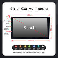 Autoradio Aijia 9 pouces Android avec GPS intégré, lecteur CD, écran tactile, WIFI, Carplay, amplificateur DSP, aide au recul, HD1080P 1