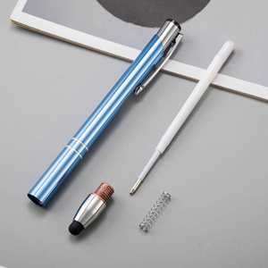 Promotional Multi-Color Aluminum Metal Ballpoint <b>Pen</b> With Tip Touch Customized Logo Stylus for Table Ball Point Printing - Product Image 3
