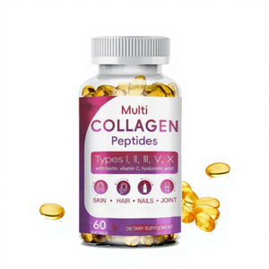 Kapsul Softgel Multi Kolagen Peptida Murni OEM, Kapsul <span class=keywords><strong>Soft</strong></span> <span class=keywords><strong>Gel</strong></span> Multi Kolagen dengan Biotin Vitamin C Mendukung Kesehatan Kulit, Rambut, dan Kuku - Product Image 4