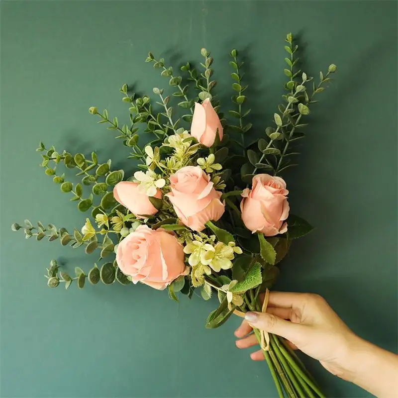 China supplier romantic artificial wedding bouquet bridesmaid flower for wedding
