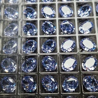 Vente en gros de zircone cubique de haute qualité créée en laboratoire, traitée thermiquement, taille ovale 6*8 7*9 8*10, couleur Paraiba Lavande, taille glace, pour bijoux