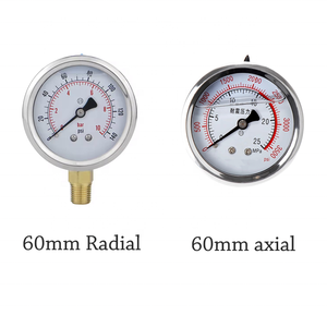 Chống sốc 60 mét thép không gỉ áp kế công nghiệp thủy lực lỏng Glycerine điền đo áp suất dầu - Product Image 6