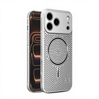 Coque magnétique PC dissipant la chaleur pour iPhone 17 16 15 14 13 Pro Max, protection respirante en maille, finition mate