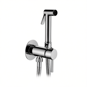 Set Rubinetto Bidet Cromato Lunghezza 17,5 Cm Con Supporto Rotondo - Product Image 3