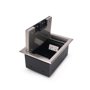 Caja de Salida de Cable para Piso de Acero Inoxidable con Acabado Cepillado y Salida de Cable Oculta - Product Image 1
