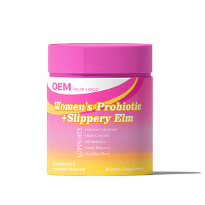Gomitas Probióticas de Olmo Resbaladizo para Mujeres, con Equilibrio de pH, Bajo MOQ, Suministro con Prueba COA para Vendedores de Plataformas de Comercio Electrónico - Product Image 1