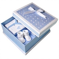 Boîte en papier personnalisée pour emballage de vêtements pour enfants, vêtements pour bébés, cadeaux de naissance, vente en gros