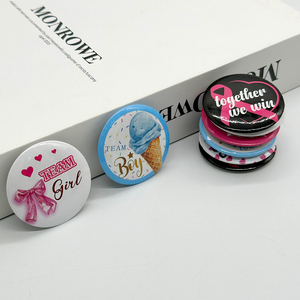 Stamping Fashion Metal Crafts Metal <b>Button</b> <b>Badge</b> Customizable 25mm 3D Tin Pin Stylish Clothing Decoration Accessory - Product Image 6