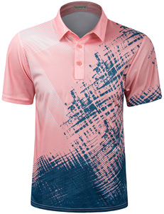 <span class=keywords><strong>Polo</strong></span> da uomo alla moda <span class=keywords><strong>rosa</strong></span> con motivo a manica corta veloce maglietta <span class=keywords><strong>Polo</strong></span> da Golf ad asciugatura rapida e traspirante abbigliamento antirughe personalizzato - Product Image 3