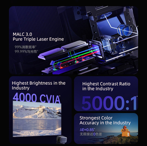 Proyector de Video JMGO N3 Ultra Max 4K WiFi, <span class=keywords><strong>4000</strong></span> CVIA, Láser Triple Puro, Proyector Inteligente para el Hogar con WiFi de 240Hz - Product Image 3