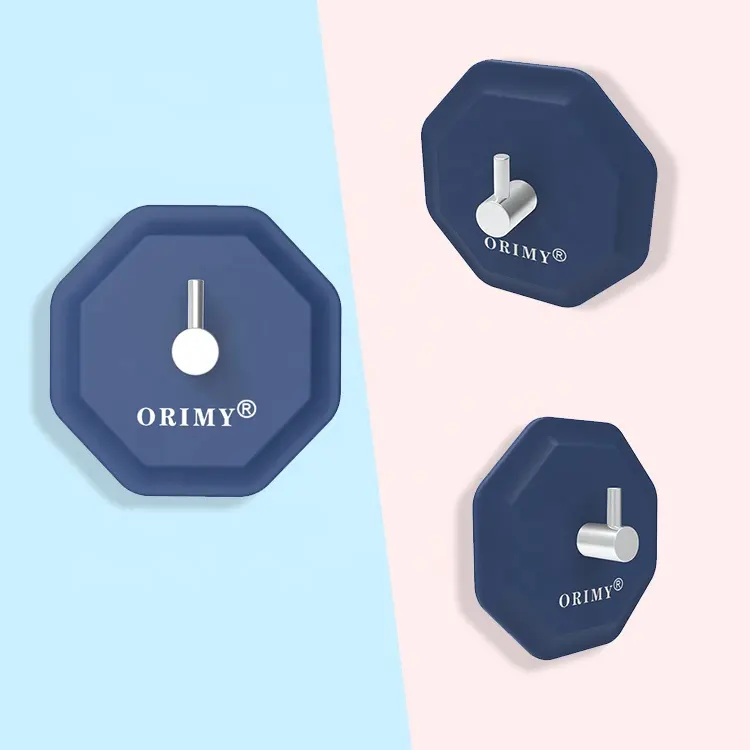 OEM/ODM Hexagon 70*70mm Competitive Price Self Adhesive Wall Hook Self Adhesive Silicone Hooks Double Sided Adhesive Wall Hook