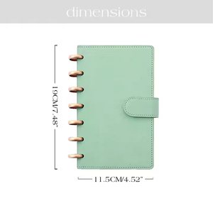 Carpeta de 6 anillas A6/A5 personalizada, carpeta económica de cuero PU con soporte de bolsillo, estilo de tapa dura para sobre de ahorro de efectivo, gestión de dinero - Product Image 4