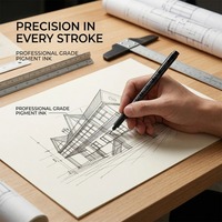 Lot de 12 stylos micro-ligne fine, encre pigmentée archivistique imperméable, pour le dessin, le manga, l'art technique et l'écriture