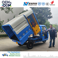 Triciclo Elettrico per Raccolta Rifiuti da 3,5m³ Made in China |   Camion per la raccolta rifiuti con caricatore laterale automatico |   Mini Camion della Spazzatura