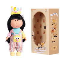 Poupée Patate Kawaii 24CM en Gros, 3 Styles de Tenues, Cheveux Longs, Poupée à Habiller en Vinyle, Jouet de Collection Apaisant, Cadeau d'Anniversaire pour Filles