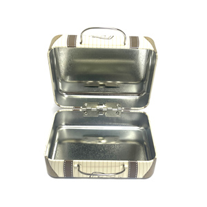 Exquisita Caja de Almacenamiento Metálica Rectangular Tipo Maleta, Vacía, Moderna, para Regalos - Product Image 6