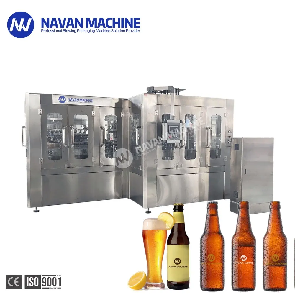 NAVAN Customized Fully Automatic Glass Bottle Beer Filling Machine