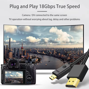 Xput Offre Spéciale <span class=keywords><strong>HDMI</strong></span> <span class=keywords><strong>vers</strong></span> Micro <span class=keywords><strong>HDMI</strong></span> câble 4K60Hz 3D mâle à mâle câble en cuivre pour <span class=keywords><strong>Ipad</strong></span> Mobile ordinateur portable <span class=keywords><strong>Tv</strong></span> projecteur moniteur - Product Image 6