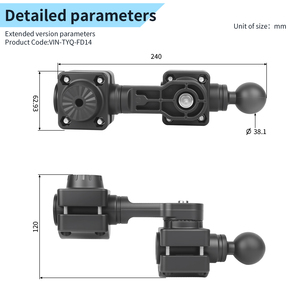 Support de sonar pour bateau avec boule de 1,5 pouce pour LiveScope LVS34 VIN-TYQ-FD14 - Product Image 4