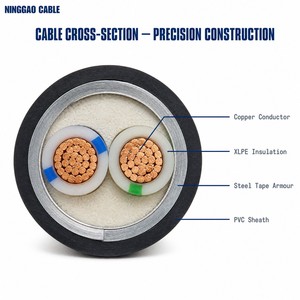 <span class=keywords><strong>Cable</strong></span> de Alimentación Subterráneo de <span class=keywords><strong>Aluminio</strong></span> YJLV22 de 95 mm² y 2 Núcleos para Redes de Servicios Públicos e Infraestructura - Product Image 2