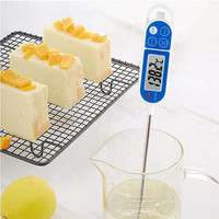 Thermomètre alimentaire numérique étanche ℃ / ℉   Commutateur de maintien des données Max/Min -50~300 ℃   Thermomètre à viande à piles LR44 pour la cuisine
