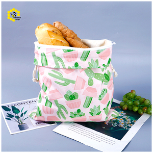 Sac à pain en coton et cire d'abeille personnalisé, écologique et durable, imprimé sur mesure, pour pique-nique et cuisine - Product Image 6