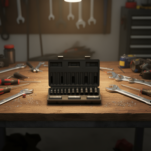 Vevor – Jeu de douilles à chocs hexagonales 6 points de 3/8 po, 15 pièces, qualité industrielle, avec mallette pour outils à main - Product Image 2