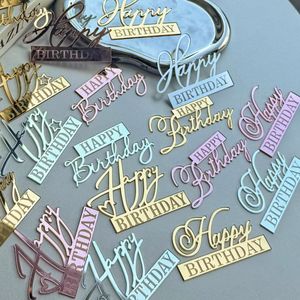 Décoration de gâteau en acrylique « Joyeux Anniversaire » avec motif miel et douceur, épaisseur 1,3 mm, largeur 9 cm, fournitures pour fête d'anniversaire, insert pour gâteau - Product Image 4