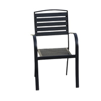 Ensemble de salle à manger moderne pour patio extérieur, en acier au carbone durable, imperméable, design simple et moderne, mobilier de jardin pour balcon et café