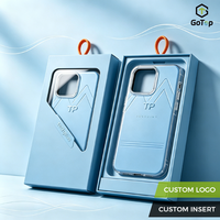 Boîte de téléphone de luxe recyclable avec fenêtre personnalisée, cordon de suspension, finition mate, en papier kraft rigide