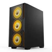Mid Tower Gaming PC Case Micro ATX Gaming Computer Case Tempered Glass Panel Desktop Computer Chassis CPU Cabinet for Pc Parts