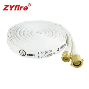 ZYfire layflat 1.5 인치 15bar EPDM 라이닝 UL 화재 통제 용 화재 장비 랙 릴 화재 호스