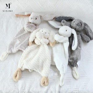 Adorable <span class=keywords><strong>Doudou</strong></span> Lapin de Sécurité Fait Main pour Nouveau-nés, Couverture Apaisante Super Douce pour Bébé - Product Image 1