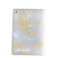 Panneau de revêtement mural en PVC 3D, panneau de plafond en plastique acrylique, marbre UV de 3mm