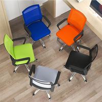 Chaise de bureau pivotante en nylon, petite, bleue, avec dossier en maille, capacité de charge jusqu'à 150 kg, réglable en hauteur, pour lecture