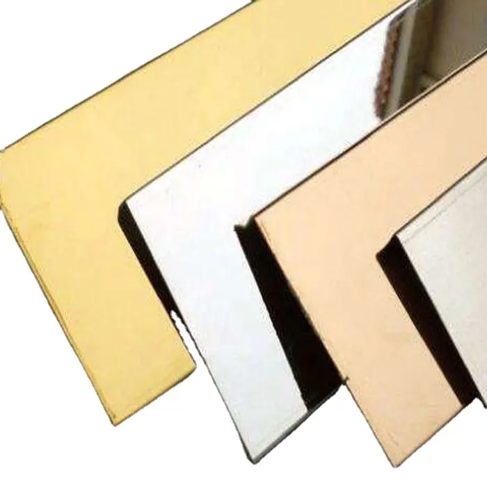 SUS304 Stainless steel sheet 0.8mm gold black coloured mirror surface stainless steel plate