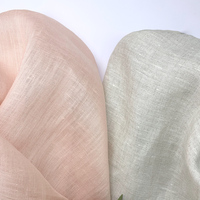 2836# Tissu de Lin Pur Européen Naturel 120GSM 21x17S, Doux, Prêt à l'Emploi, Teint Uni, Matière pour Robes, Chemises, Pantalons, Vêtements