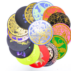 Mantel Individual redondo clásico moderno, posavasos de Fieltro de Poliéster ligero con logotipo personalizado para uso en la mesa del hogar, muestra gratis disponible - Product Image 6