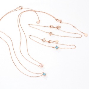 <span class=keywords><strong>Precio</strong></span> <span class=keywords><strong>de</strong></span> fábrica collar S925 Topacio Azul collar <span class=keywords><strong>de</strong></span> piedras preciosas <span class=keywords><strong>de</strong></span> plata <span class=keywords><strong>esterlina</strong></span> princesa cuadrada collar <span class=keywords><strong>de</strong></span> Topacio - Product Image 5