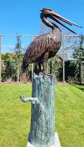 Sculpture de cygne rustique cerf de jardin fabriqué à la main en fonte grue Figurine extérieure décorative grue Statue pour décors de jardin - Product Image 5